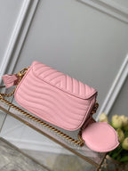 LOUIS VUITTON MULTI-POCHETTE PINK CALFKIN 19CM CROSS BODY BAG