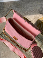 LOUIS VUITTON MULTI-POCHETTE PINK CALFKIN 19CM CROSS BODY BAG