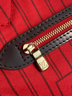 LOUIS VUITTON NEVER FULL MM WITH DUSTBAG DAMIER EBENE CANVAS 29CM