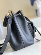 LOUIS VUITTON LV LOCKME BUCKET 23 BLACK GRAINED CALF SKIN