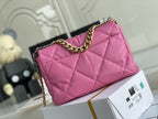 CHANEL 19 FLAP BAG 26 PINK LAMBSKIN