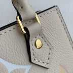 LOUIS VUITTON LV PETIT SAC PLAT CREAM MONOGRAM EMPREINTE COWHIDE LEATHER