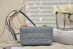 DIOR SMALL CARO BAG GRAY SUPPLE CANNAGE CALFSKIN