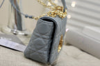 DIOR SMALL CARO BAG GRAY SUPPLE CANNAGE CALFSKIN