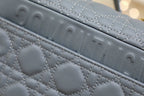 DIOR SMALL CARO BAG GRAY SUPPLE CANNAGE CALFSKIN