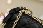 DIOR LARGE CARO BAG 28 BLACK SUPPLE CANNAGE CALFSKIN