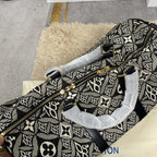 LOUIS VUITTON LV KEEPALL BANDOULIERE 45 1854 JACQUARD GRAY