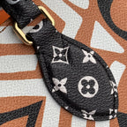 LOUIS VUITTON CRAFTY ONTHEGO GM 41 CARAMEL AND CREAM MONOGRAM GIANT CANVAS