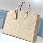 LOUIS VUITTON ONTHEGO GM 41 CREAM MONOGRAM EMPREINTE GIANT CANVAS