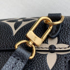 LOUIS VUITTON TINI BACKPACK BLACK BEIGE MONOGRAM CANVAS