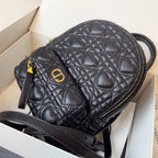 DIOR SMALL BACKPACK BLACK CANNAGE LAMBSKIN