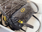 DIOR SMALL BACKPACK BLACK CANNAGE LAMBSKIN