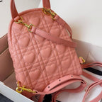 DIOR SMALL BACKPACK PINK CANNAGE LAMBSKIN