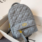 DIOR SMALL BACKPACK CLOUD BLUE CANNAGE LAMBSKIN