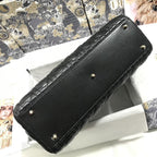 DIOR LARGE LADY BAG 32CM BLACK CANNAGE LAMBSKIN