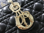 DIOR LARGE LADY BAG 32CM BLACK CANNAGE LAMBSKIN