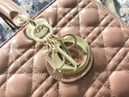 DIOR LARGE LADY BAG 32CM BEIGE CANNAGE LAMBSKIN