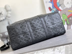 LOUIS VUITTON KEEPALL 50 BANDOULIERE BLACK EMPREINTE LEATHER
