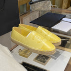 CHANEL ESPADRILLES YELLOW LAMBSKIN