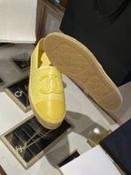 CHANEL ESPADRILLES YELLOW LAMBSKIN