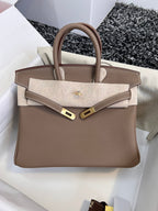 HERMES BIRKIN 25CM BROWN TOGO LEATHER GOLD HARDWARE