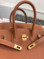 HERMES BIRKIN 25CM GOLD TOGO LEATHER GOLD HARDWARE