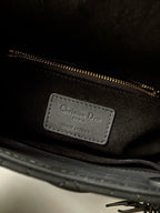 DIOR SMALL LADY 20 MY ABC ALL BLACK LAMBSKIN