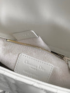 DIOR MINI LADY 17 MY ABC WHITE LAMBSKIN