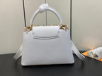 LOUIS VUITTON CAPUCINES BB 27 WHITE TAURILLON GOLD HARDWARE