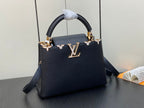 LOUIS VUITTON CAPUCINES BB 27 BLACK TAURILLON GOLD HARDWARE