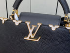 LOUIS VUITTON CAPUCINES BB 27 BLACK TAURILLON GOLD HARDWARE