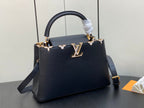 LOUIS VUITTON CAPUCINES MM 31 BLACK TAURILLON GOLD HARDWARE