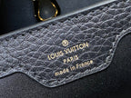 LOUIS VUITTON CAPUCINES MM 31 BLACK TAURILLON GOLD HARDWARE