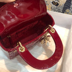 DIOR MINI LADY 17 MY ABC RED CALFSKIN