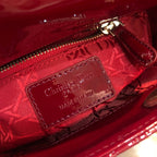 DIOR MINI LADY 17 MY ABC RED CALFSKIN