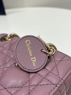 DIOR LADY D-JOY 16 MICRO PURPLE LAMBSKIN