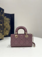 DIOR LADY D-JOY 16 MICRO PURPLE LAMBSKIN