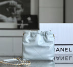 CHANEL 22 ANTIBA HOBO BAG LIGHT BLUE 20CM