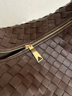 BOTTEGA VENETA SMALL JODIE 48CM CHOCOLATE SUEDE LEATHER