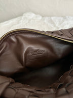 BOTTEGA VENETA TEEN JODIE 36CM CHOCOLATE SUEDE LEATHER