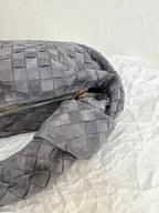 BOTTEGA VENETA SMALL JODIE 48CM GREY SUEDE LEATHER