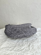 BOTTEGA VENETA TEEN JODIE 36CM GREY SUEDE LEATHER