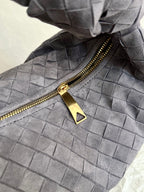 BOTTEGA VENETA TEEN JODIE 36CM GREY SUEDE LEATHER