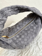 BOTTEGA VENETA TEEN JODIE 36CM GREY SUEDE LEATHER