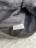 BOTTEGA VENETA TEEN JODIE 36CM GREY SUEDE LEATHER