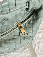 BOTTEGA VENETA MINI JODIE 28CM GREY LAMBSKIN LEATHER