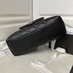 CHANEL HOBO 28CM BLACK LAMBSKIN GOLD HARDWARE