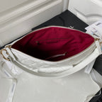 CHANEL HOBO 28CM WHITE LAMBSKIN GOLD HARDWARE