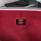 CHANEL HOBO 28CM WHITE LAMBSKIN GOLD HARDWARE