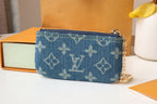 LOUIS VUITTON LV POCHETTE CLET DENIM BLEU
